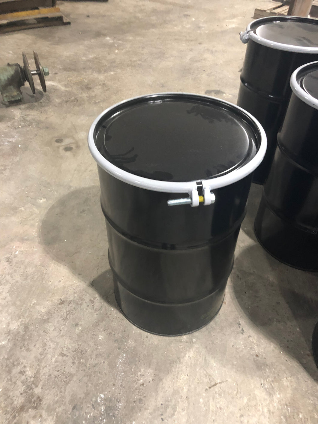 30 gallon open top Steel drum, rated, dot approved