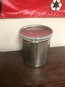 5 gallon stainless steel open top drum, NEW